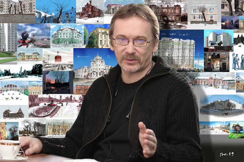 Курганский художник Юрий Прожога создает уникальные сувениры к Дню города